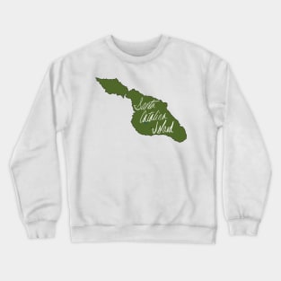 Santa Catalina Island Map Named Crewneck Sweatshirt